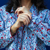 Lightweight Shorts Set in Ocean Berry