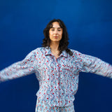 Lightweight Shorts Set in Ocean Berry